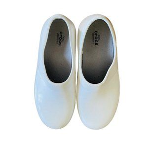 Crocs Dual Comfort Women's Off-White Nurse Work Shoes Clogs US Size 8